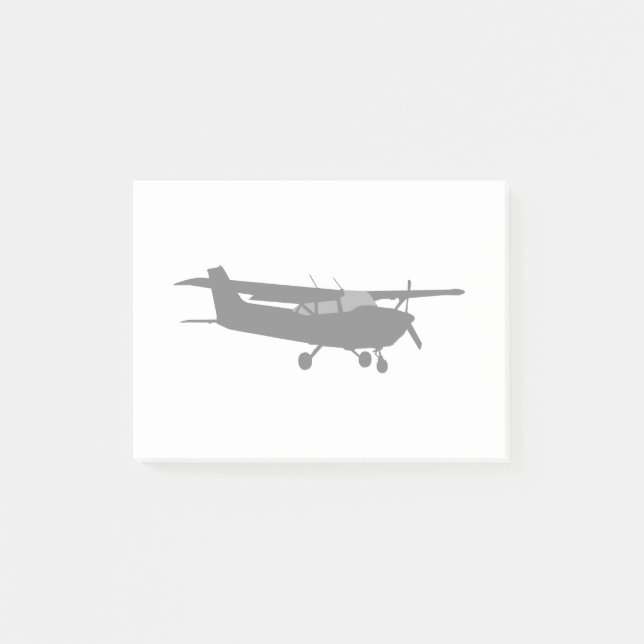 Aircraft Classic Cessna Black Silhouette Flying Post-it Notes (Front)