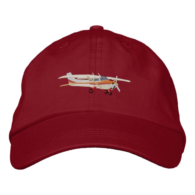 Aircraft Classic Cessna Custom Embroidered Baseball Hat (Front)