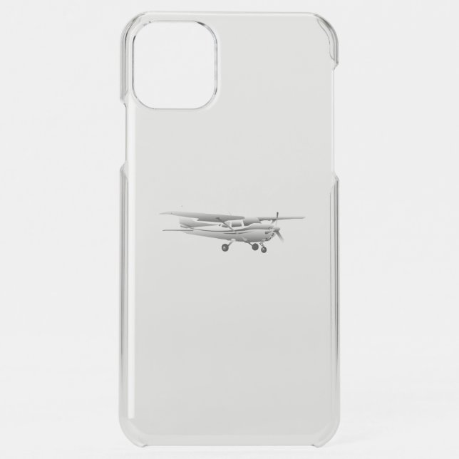 Aircraft Classic Cessna Silhouette Flying Burst Uncommon iPhone Case (Back)