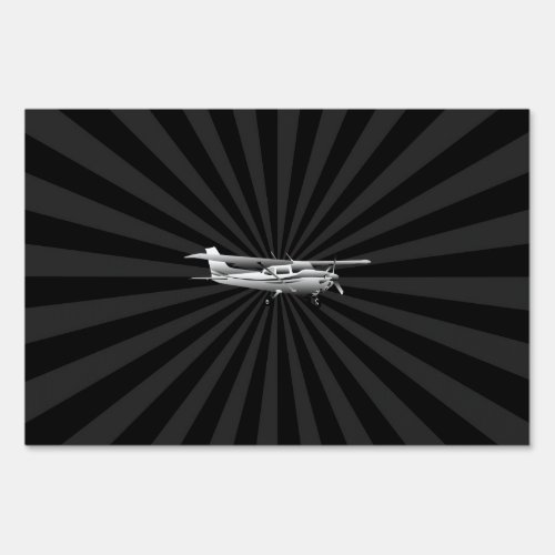 Aircraft Classic Cessna Silhouette Flying Burst Yard Sign