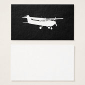 Aircraft Classic Cessna Silhouette Flying on Black (Front & Back)