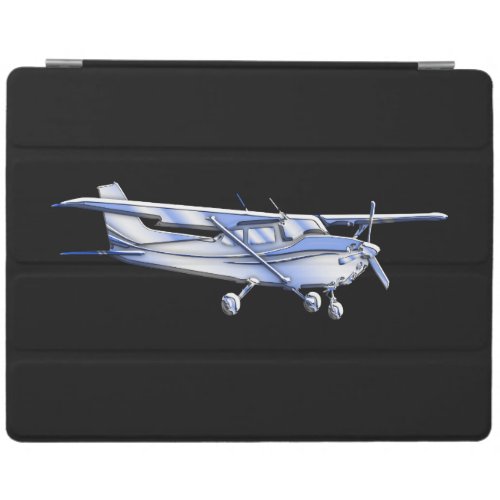 Aircraft Classic Cessna Silhouette Flying on Black iPad Smart Cover