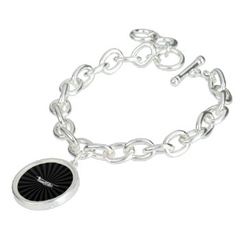 Aircraft Classic Cessna Silhouette Flying Sunburst Bracelet by AmericanStyle at Zazzle