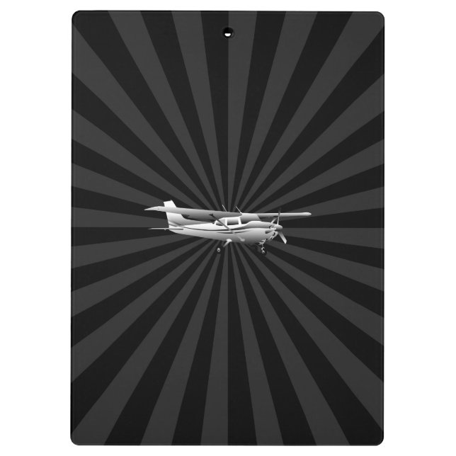 Aircraft Classic Cessna Silhouette Flying Sunburst Clipboard (Back)