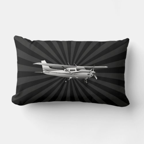 Aircraft Classic Cessna Silhouette Sunburst Lumbar Pillow