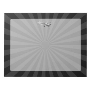 Aircraft Classic Cessna Silhouette Sunburst Notepad