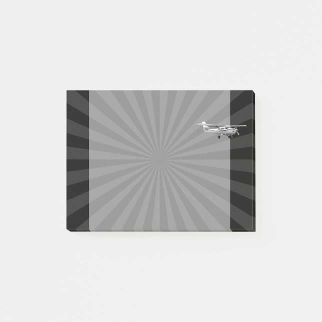 Aircraft Classic Cessna Silhouette Sunburst Post-it Notes (Front)