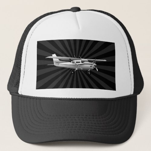 Aircraft Classic Cessna Silhouette Sunburst Trucker Hat