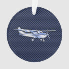 Aircraft Classic Chrome Cessna Blue Carbon Fiber
