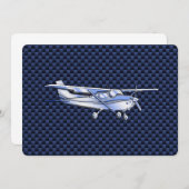 Aircraft Classic Chrome Cessna Flying Carbon Fiber (Front/Back)