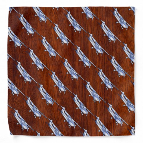 Aircraft Classic Chrome Cessna Flying Mahogany Bandana