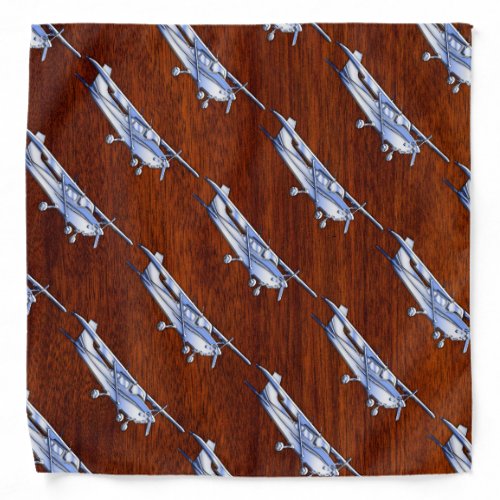 Aircraft Classic Chrome Cessna Flying Mahogany Bandana