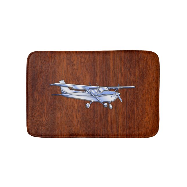 Aircraft Classic Chrome Cessna Flying Mahogany Bathroom Mat (Front)
