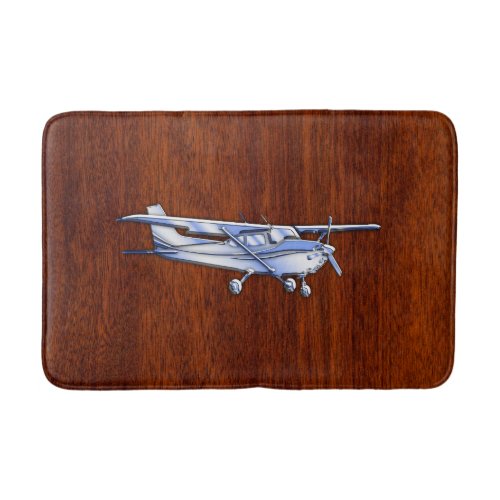 Aircraft Classic Chrome Cessna Flying Mahogany Bathroom Mat