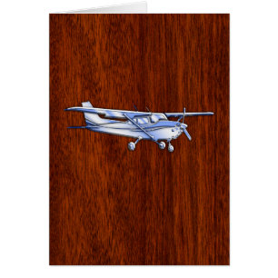 Aircraft Classic Chrome Cessna Flying Mahogany Cards