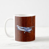 Aircraft Classic Chrome Cessna Flying Mahogany Coffee Mug (Left)