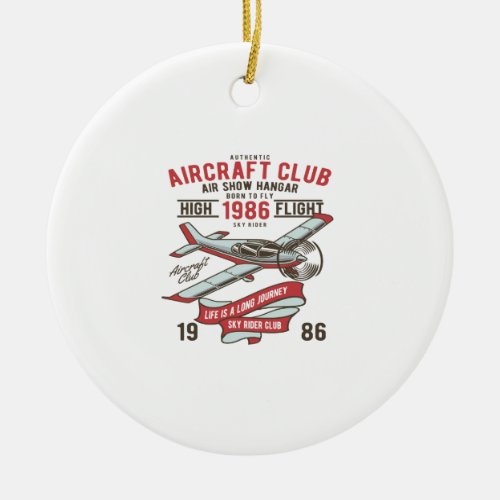 Aircraft Club Ceramic Ornament