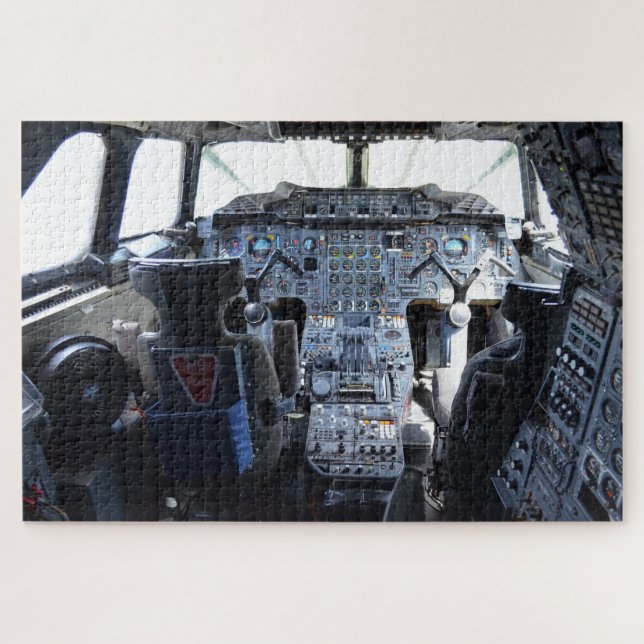 Aircraft cockpit jigsaw puzzle (Horizontal)