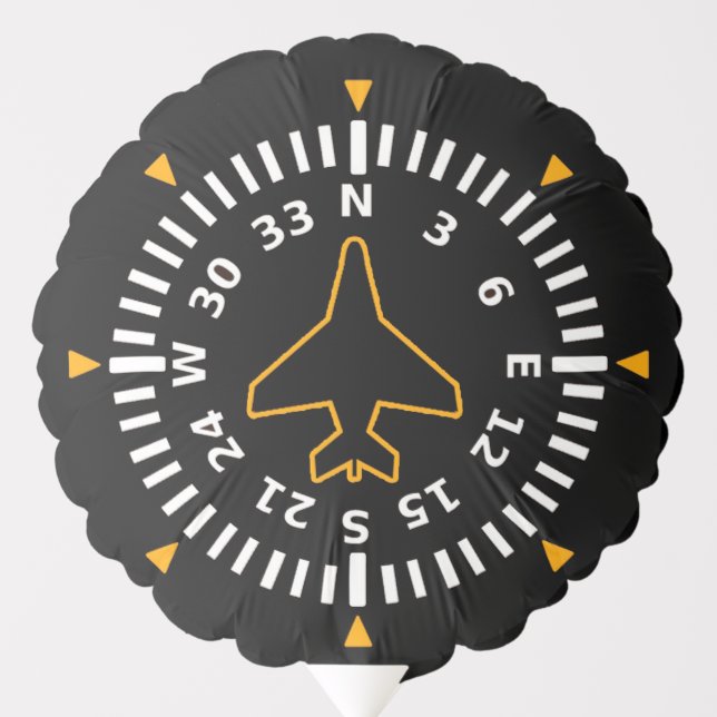 Aircraft Compass Flight Instrument Balloon (Front)