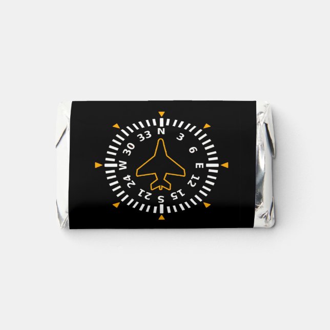 Aircraft Compass Flight Instrument Hershey's Miniatures (Front)