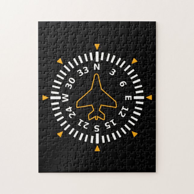 Aircraft Compass Flight Instrument Jigsaw Puzzle (Vertical)