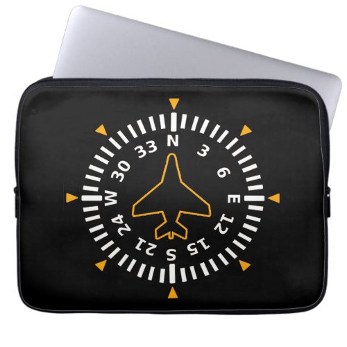 Aircraft Compass Flight Instrument Laptop Sleeve