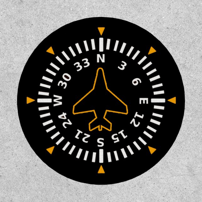 Aircraft Compass Flight Instrument Patch (Front)