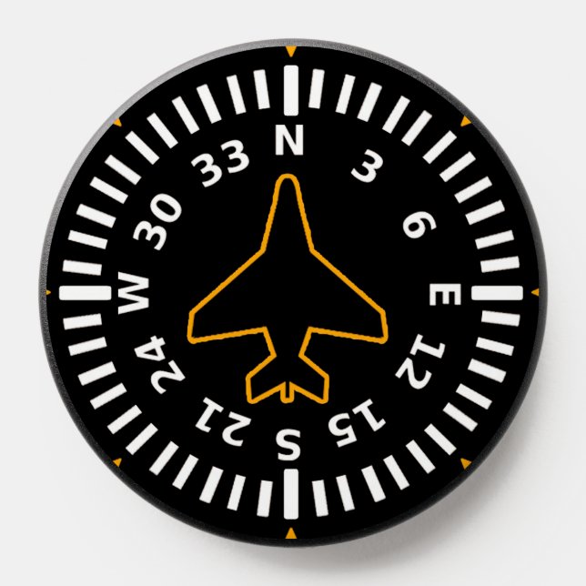 Aircraft Compass Flight Instrument PopSocket (Popsocket)