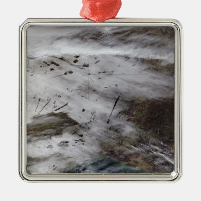 Aircraft dissipation trails metal ornament (Front)