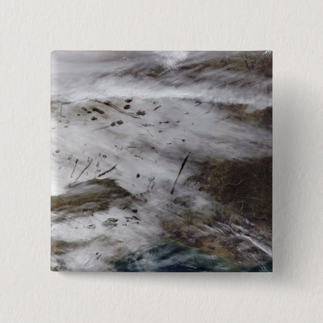 Aircraft dissipation trails pinback button (Front)