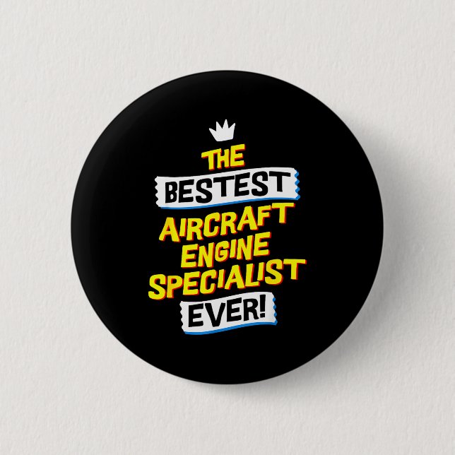 Aircraft Engine Specialist, Funny Job Occupation  Button (Front)