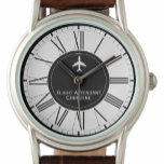 Aircraft Flight Attendant Cabin Crew Watch<br><div class="desc">Design for an Aircraft Flight Stewardess or Female Cabin Crew member,  In-flight Service Manager,  or Cabin Services Director. Personalise with name of the recipient. Great gift for a member of an aeroplane flight crew.</div>