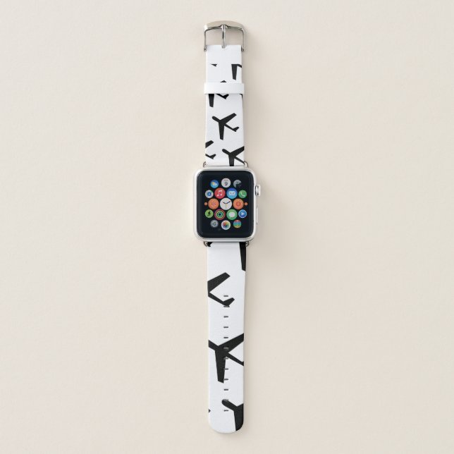 Aircraft Flight Past Background Apple Watch Band (Front)