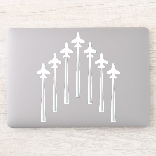 Aircraft Flying in Formation Cool Aviation Sticker (Computer)