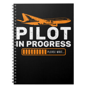 Aircraft Fun Airplane Funny Pilot Loading Notebook