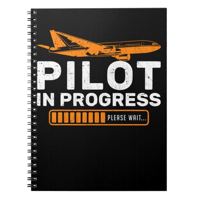 Aircraft Fun Airplane Funny Pilot Loading Notebook (Front)