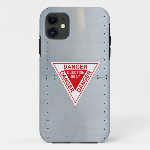 Aircraft fuselage Danger Ejection seat iPhone 11 Case
