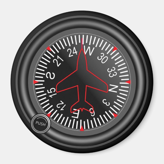 Aircraft Heading Indicator Magnet (Front)