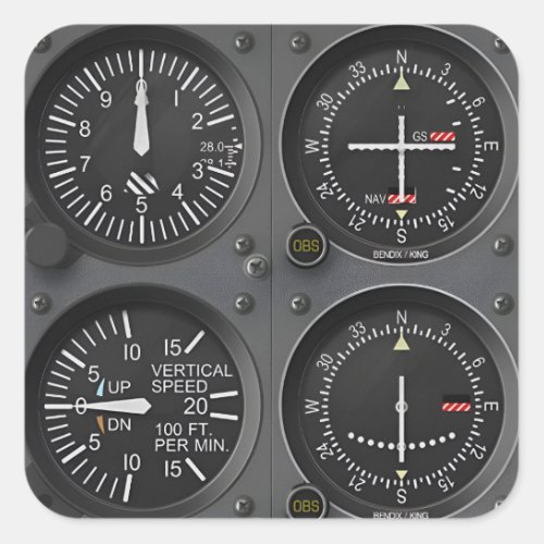 Aircraft Instruments Avionics Sticker