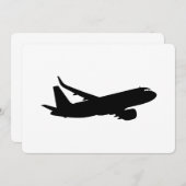 Aircraft Jet Liner Black Silhouette to customize (Front/Back)