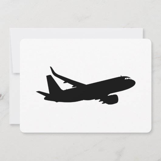 Aircraft Jet Liner Black Silhouette to customize (Front)