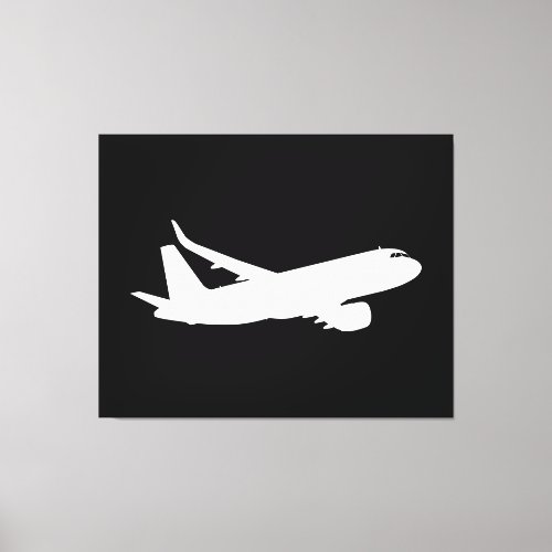 Aircraft Jet Liner White Silhouette Flying Decor