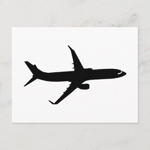 Aircraft Jetliner Black Flight Customize Color Postcard