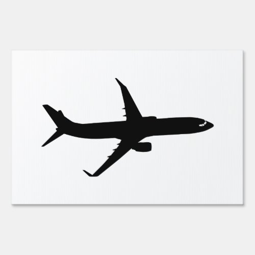 Aircraft Jetliner Black Flight Customize Color Sign
