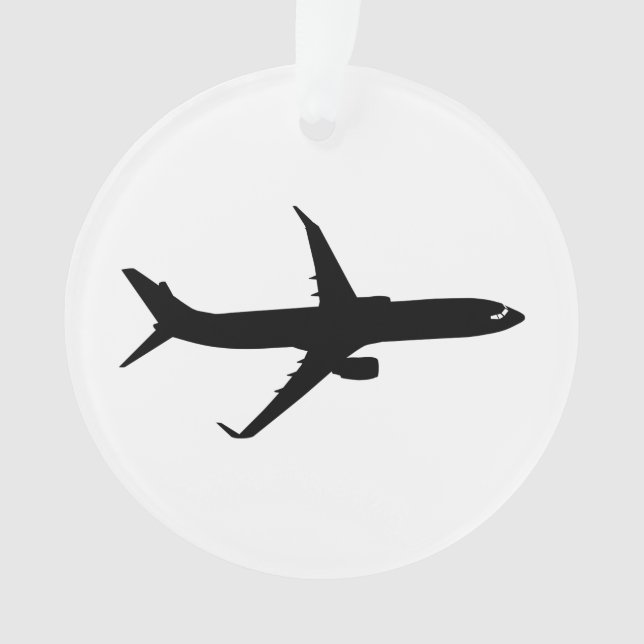Aircraft Jetliner Shadow Flight Customize Color Ornament (Front)