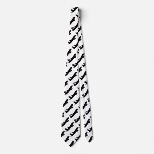 Aircraft Jetliner Silhouette Flying Tie