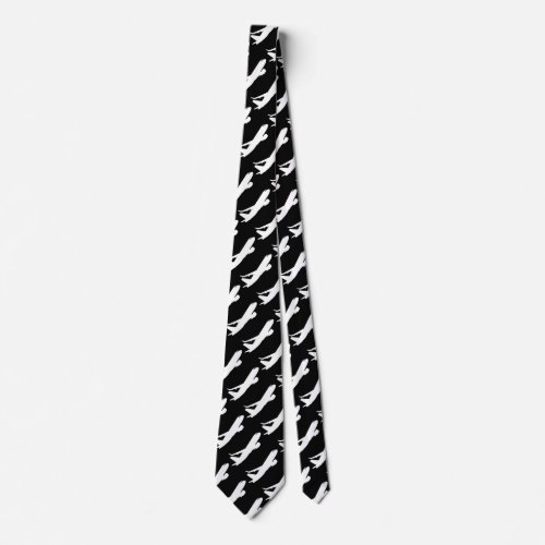 Aircraft JetLiner Silhouette Flying Tie