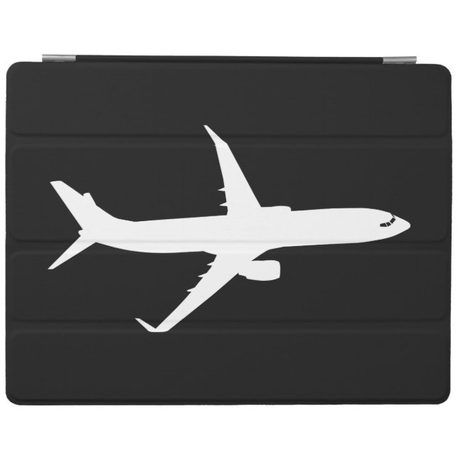 Aircraft JetLiner White Silhouette Flying iPad Smart Cover (Horizontal)
