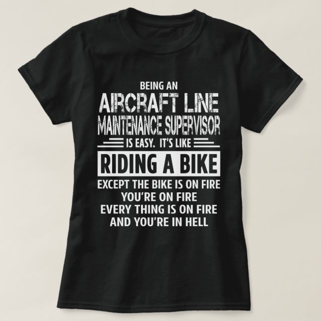 Aircraft Line Maintenance Supervisor T-Shirt (Design Front)