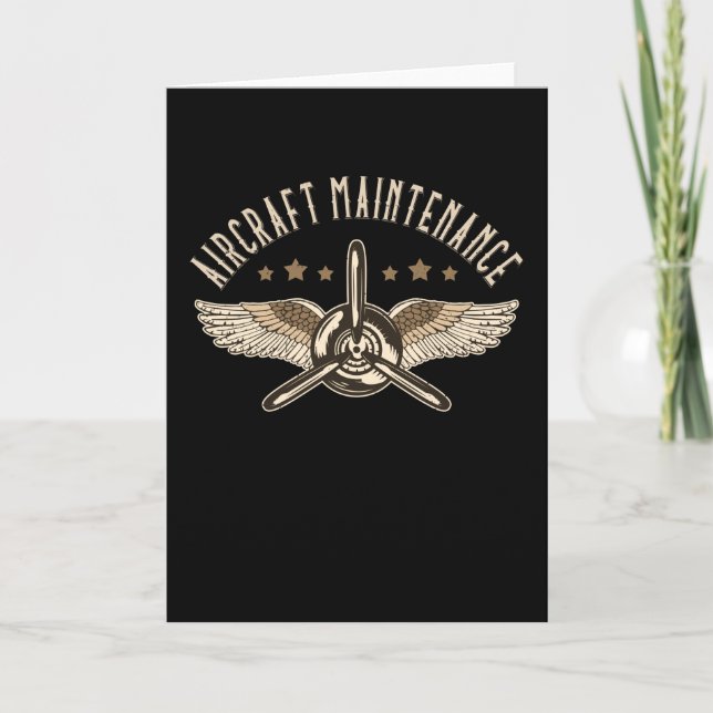 Aircraft  Maintenance Airplane Aircraft Mechanic Card (Front)